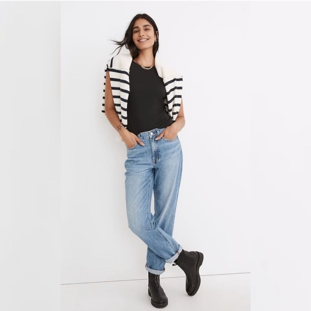 Madewell The Slouchy Boyjean in Riverspring Wash Size 23